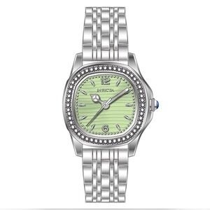 Invicta Silver Watch with Green Dial